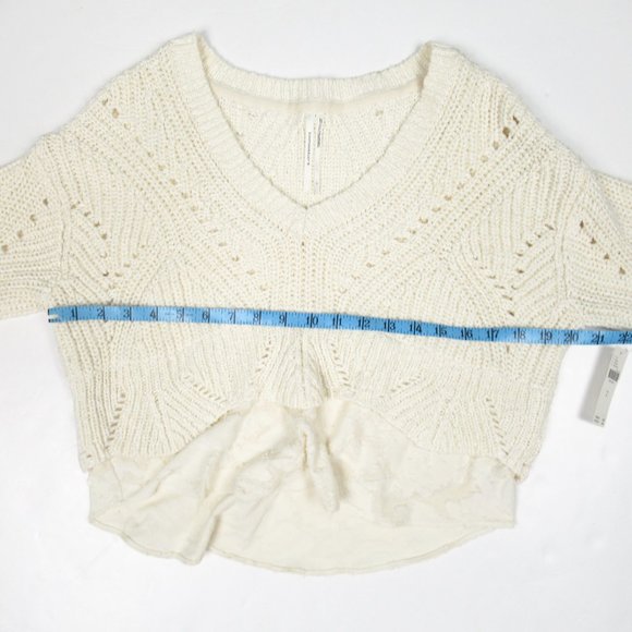 By Anthropologie Twofer Layered Sweater Ivory - Small - Picture 5 of 10